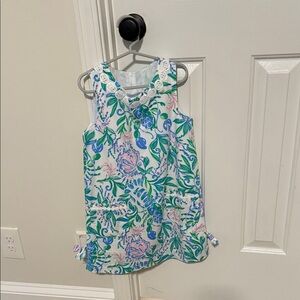 Lilly Pulitzer Kids Dress in Blue and Green Floral